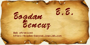 Bogdan Bencuz vizit kartica